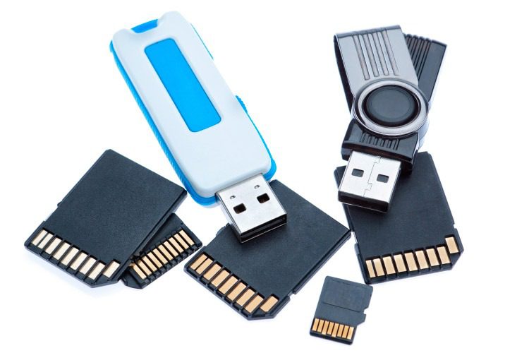 flash drives and compact flash cards