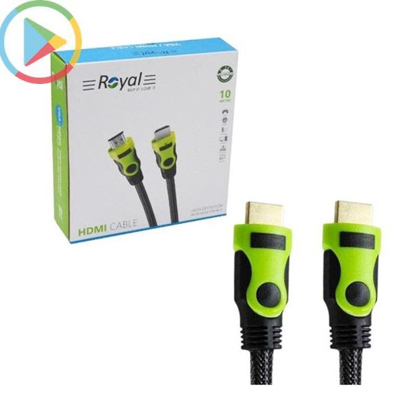 کابل HDMI برند royal جنس برزنتی 10 متری